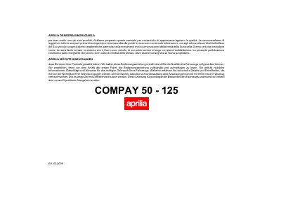Aprilia COMPAY 50-125 User Manual - cover page