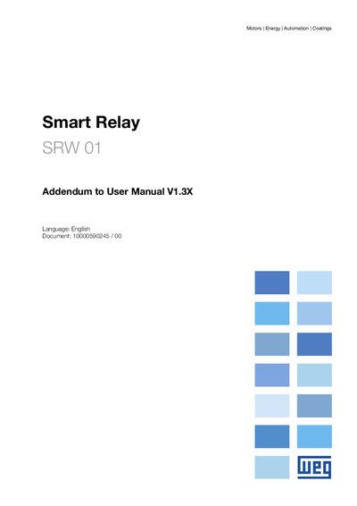 Smart SRW 01 Smart Relay User Manual Addendum - cover page