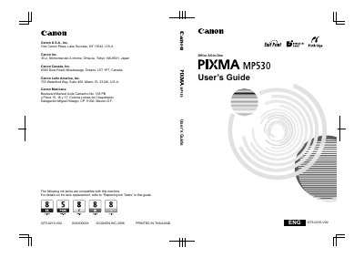 Canon PIXMA MP530 User Manual - cover page