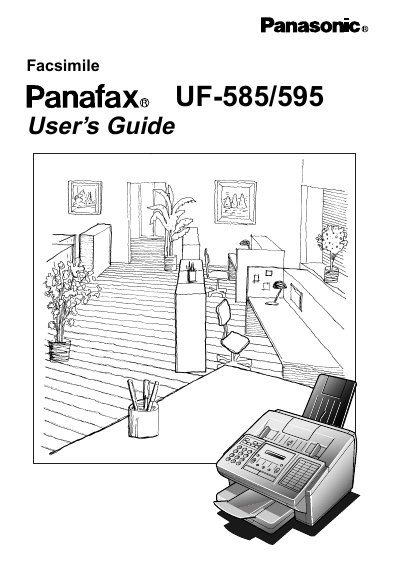 Panasonic UF-585/595 Facsimile User's Guide - cover page