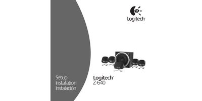 Logitech Z-640 Speakers User Manual - cover page