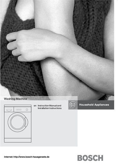 Bosch WFX2850GR/WFX2450GR/MWFX2050GR Washing Machine User Guide - cover page