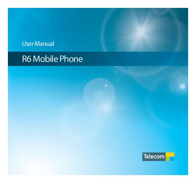 ZTE R6 Mobile Phone User Manual - cover page