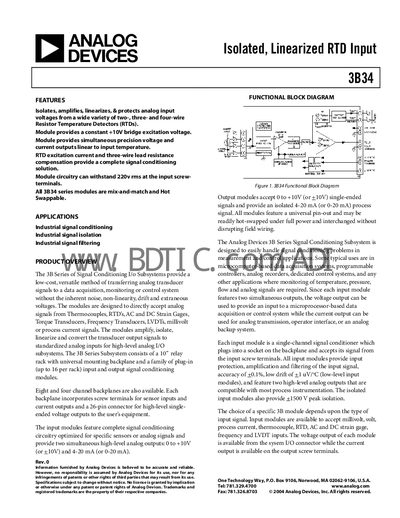 Analog Devices 3B34 Handbook - cover page