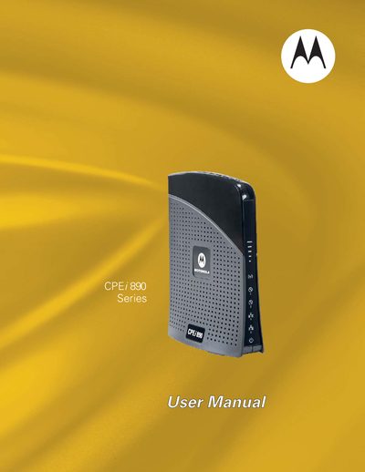 Motorola CPEi 890 User Manual - cover page