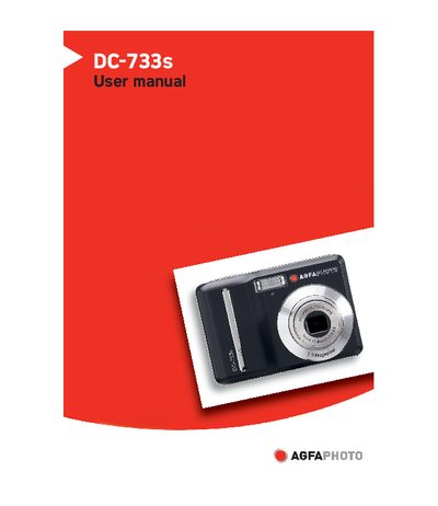 AgfaPhoto DC-733s Digital Camera User Manual - cover page