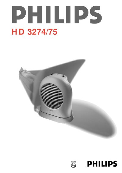 Philips HD 3274/75 Fan Heater User Manual - cover page