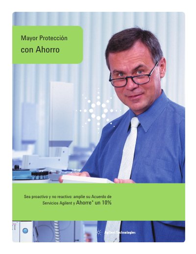 Agilent Technologies Service Agreement Savings Brochure - cover page