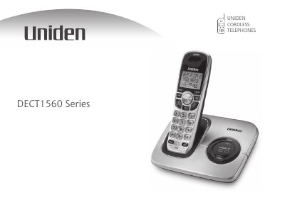 Uniden DECT1560 Series Cordless Telephone User Manual - cover page