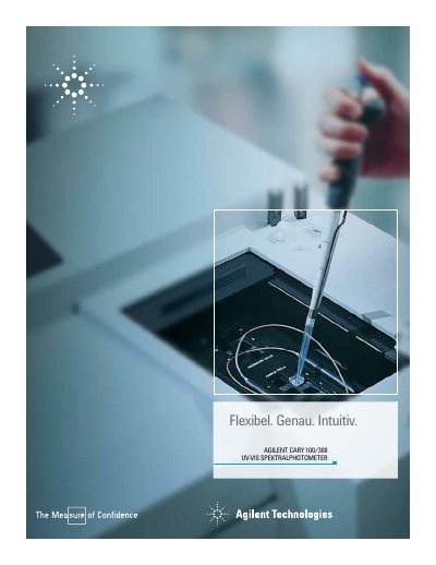 Agilent Cary 100/300 Series UV-Vis Spectrophotometers Product Brochure