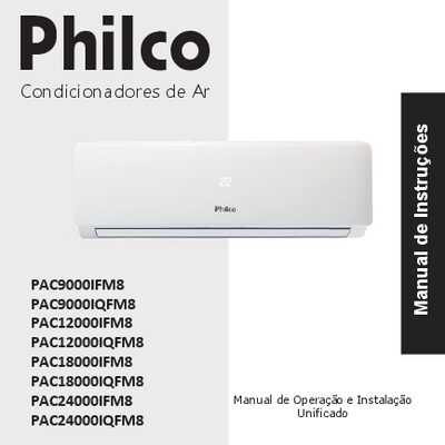 Philco PAC9000-24000 Series Air Conditioner User Manual - cover page
