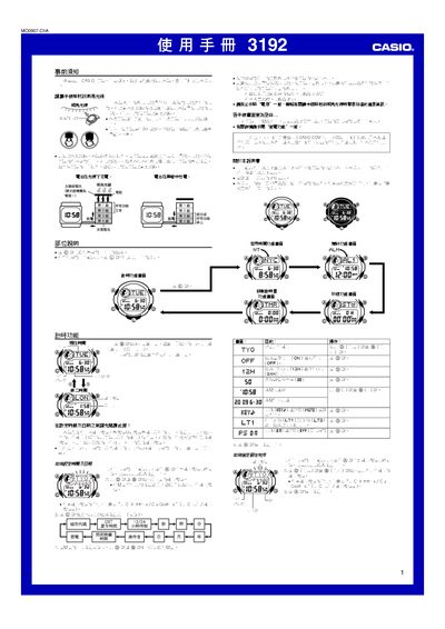 Casio 3192 User Manual - cover page