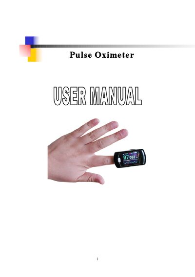 Pulse Oximeter User Manual