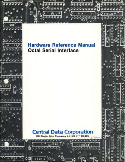 Central Data Octal Serial Interface Hardware Reference Manual - cover page