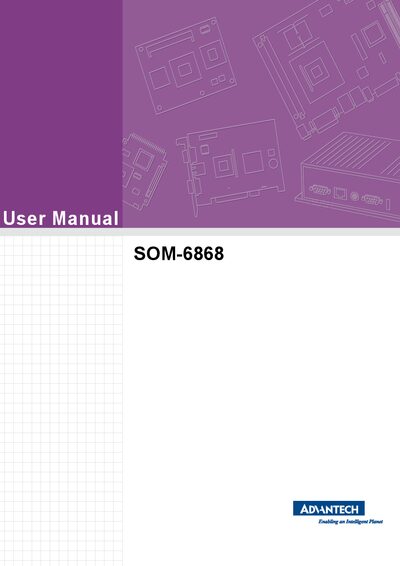 Advantech SOM-6868 User Manual - cover page