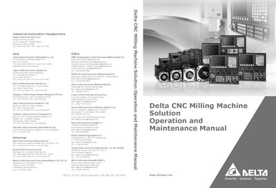 Delta IA-CNC_Milling CNC Milling Machine Operation and Maintenance Manual - cover page