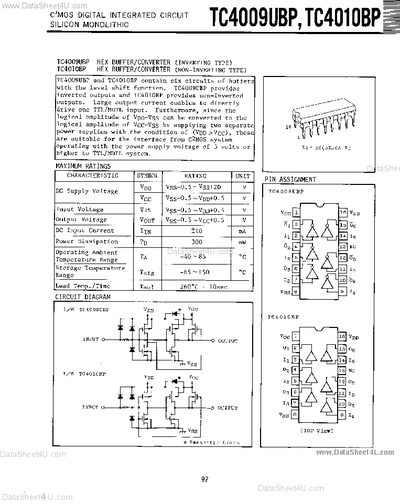 TC4009UBP TC4010BP handbook - cover page