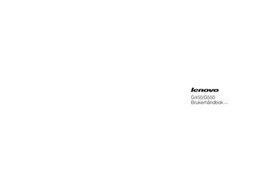 Lenovo G450/G550 Notebook User Manual - cover page