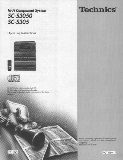 Technics SC-S3050 Hi-Fi Component System Operating Instructions - cover page