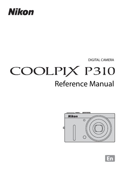 Nikon COOLPIX P310 Digital Camera User Manual - cover page
