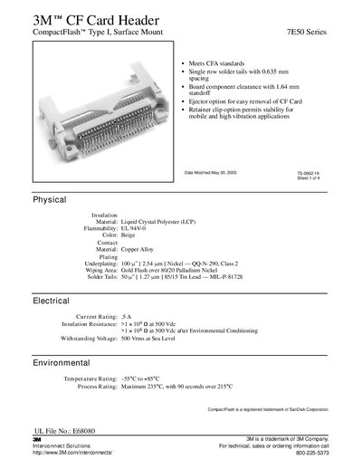 3M 7E50 series surface mount - cover page