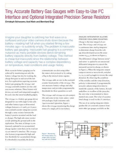 linear DESIGN FEATURES LTJournal-V20N1-02-df-LTC2942-ChrisSchwoerer service manual - cover page