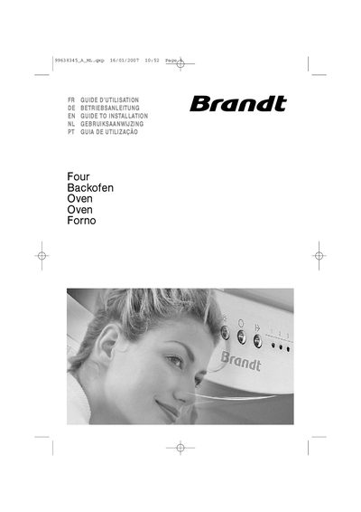 Brandt Four Oven User Manual - cover page