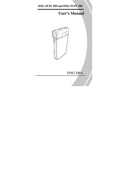DXG-5C0V HD DXG-5C8V HD User Manual - cover page