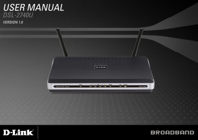 D-Link DSL-2760U Wireless ADSL Router User Manual - cover page