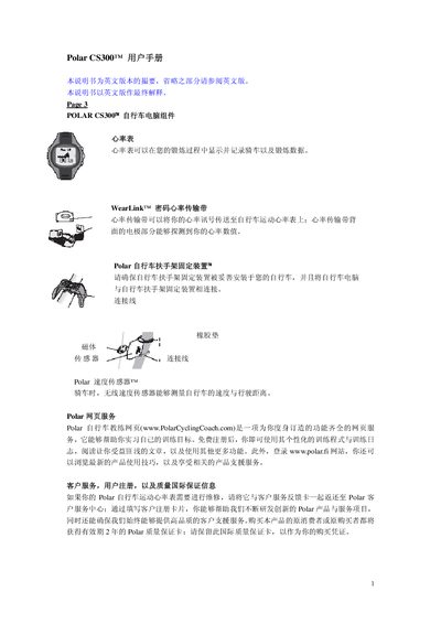 Polar CS300 User Manual