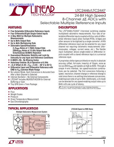 Linear Technology LTC2446/LTC2447 Datasheet - cover page