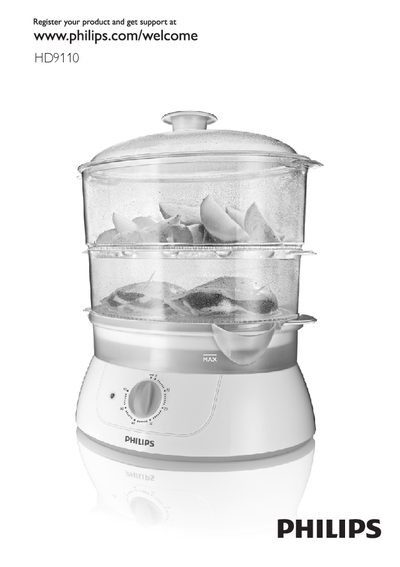 Philips HD9110 Food Steamer User Manual - cover page
