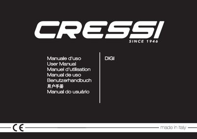 Cressi DIGI E1124L1187 User Manual