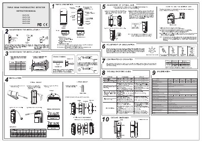DS DS-PI-T50/DS-PI-T100/DS-PI-T150/DS-PI-T200/DS-PI-T250 Triple Beam Photoelectric Detector Instruction Manual - cover page