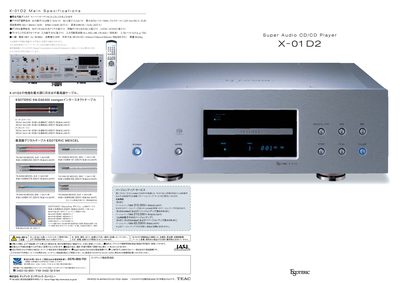 Esoteric X-01D2 Super Audio CD/CD Player Product Leaflet - cover page
