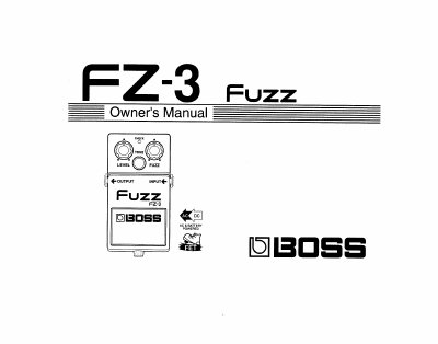 BOSS FZ-3 Fuzz User Manual - cover page