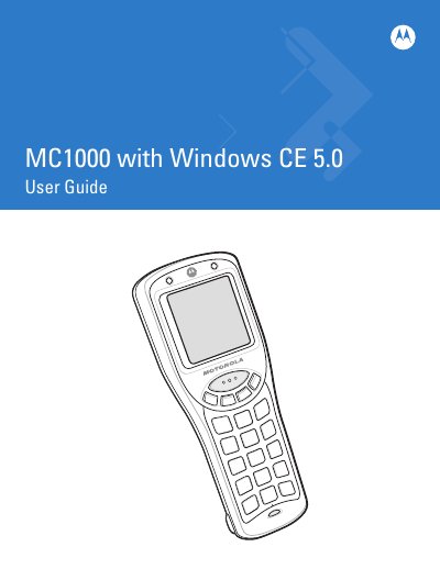Motorola MC1000 with Windows CE 5.0 User Guide - cover page