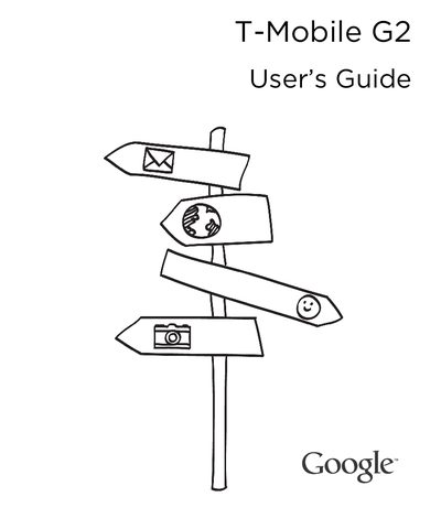 T-Mobile G2 User's Guide - cover page