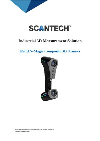 ScanTech KSCAN-Magic Composite 3D Scanner Technical Proposal - cover page