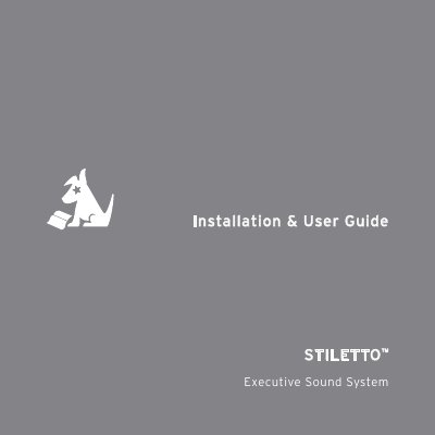 SIRIUS Stiletto Executive Sound System Installation and User Guide - cover page