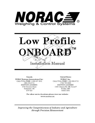 NORAC Low Profile ONBOARD Installation Manual