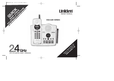Uniden EXAI3245 Manual - cover page