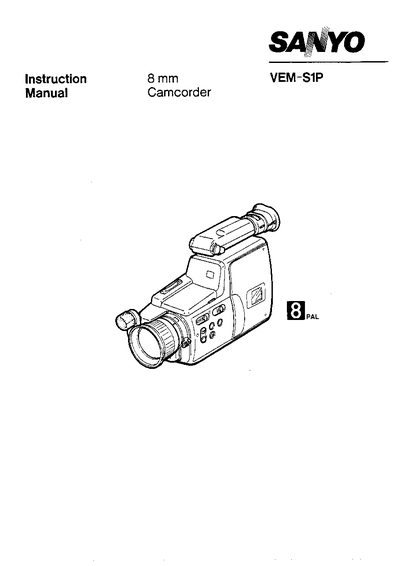 Sanyo VEM-S1P Camcorder User Manual - cover page