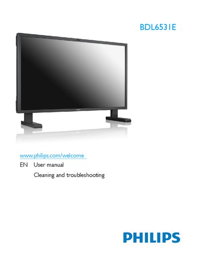 Philips BDL6531E Display User Manual - cover page
