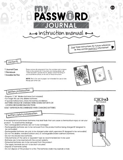 Mattel AAx3 Journal User Manual - cover page