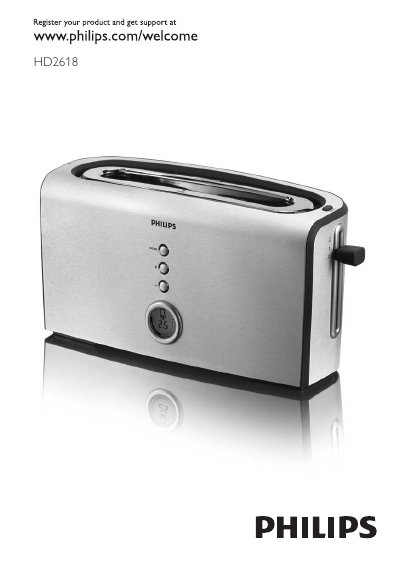 Philips HD2618 Toaster User Manual