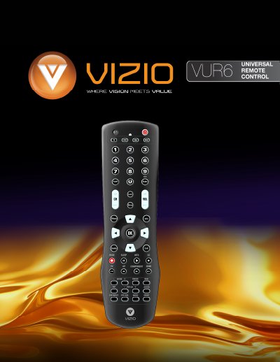 Vizio VUR6 Universal Remote User Manual - cover page