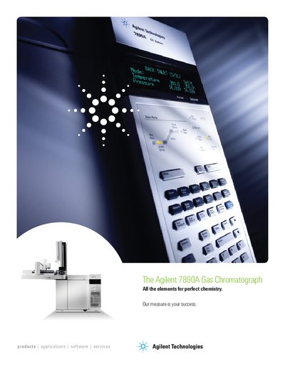 Agilent 7890A Gas Chromatograph Brochure - cover page