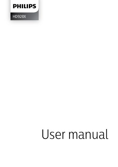 Philips HD928X Air Fryer User Manual - cover page