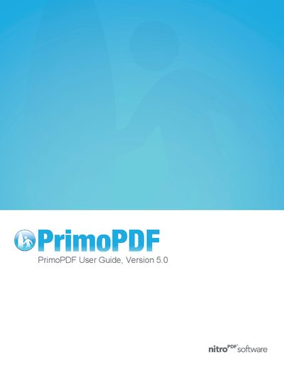 PrimoPDF Version 5.0 User Guide - cover page